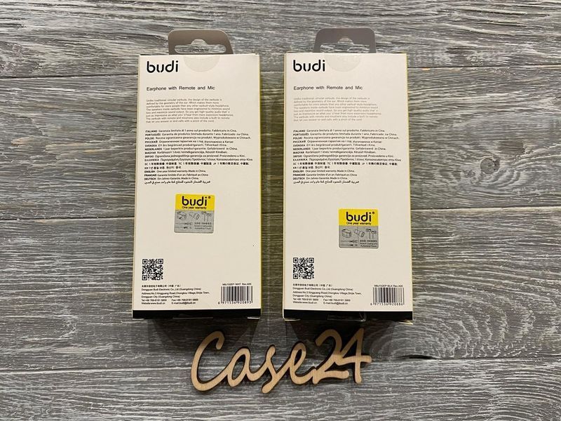 Навушники Budi дротові (1.2 метра) (2 кольори) 81553 фото