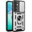 PC + TPU чохол Camshield Armor для Samsung Galaxy S25/сріблястий
