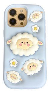 Силиконовый 3D чехол Funny Sheep для iPhone 16 / голубой 098927 фото