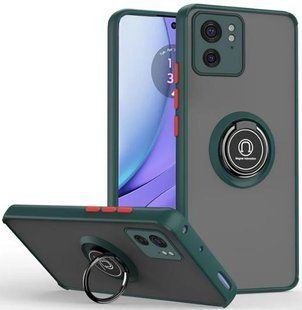 TPU чохол накладка Matte Ring Magnit для Motorola Edge 40 темно-зелений 095098 фото
