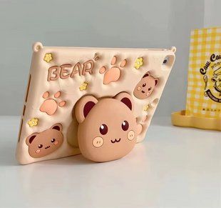 Чохол Bear case на планшет Xiaomi Redmi Pad SE (11") / бежевий (з ремінцем) 098745 фото