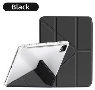Чехол книжка Transparent Origami на iPad 10.2 (2021 / 2020 / 2019) / черный 100805 фото