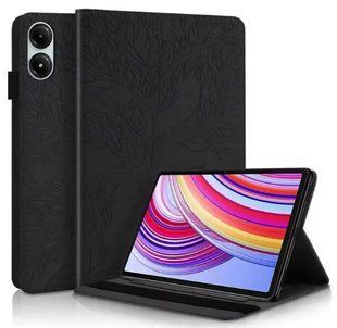 Чохол книжка Wood Book на планшет Xiaomi Redmi Pad 2 Pro (12.1") / чорний 100836 фото
