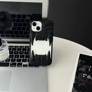 Силіконовий чохол Jaws для iPhone 15 Pro Max / чорний 098748 фото