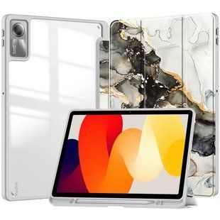 Чохол книжка Marble case на планшет Xiaomi Redmi Pad SE (11") / білий 098819 фото