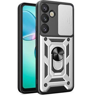 PC + TPU чохол Camshield Armor для Samsung Galaxy S25/сріблястий 099802 фото