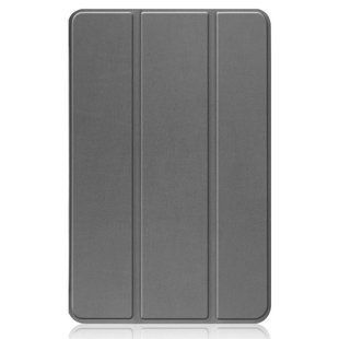 Кожаный чехол книжка Crazy Horse для Nokia T20 серый 90041 фото