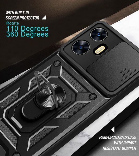 PC + TPU чехол Camshield Armor для Infinix HOT 20 (5G) / синий 089237 фото