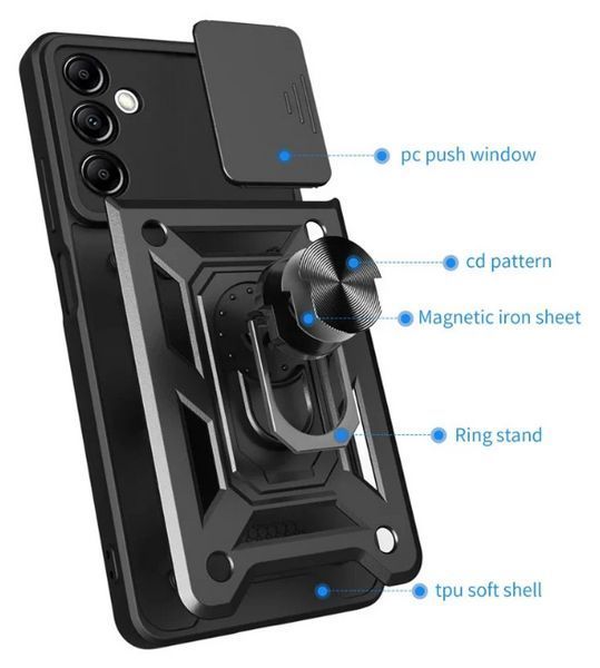 PC + TPU чохол Camshield Armor для Samsung Galaxy A16 (4G) / зелений 202769 фото