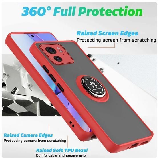 TPU чохол накладка Matte Ring Magnit для Motorola Edge 40 темно-зелений 095098 фото