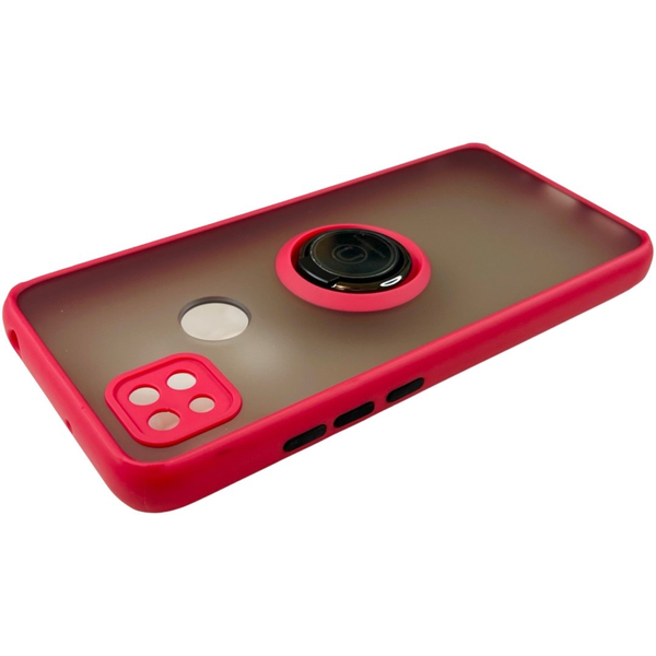 TPU чохол накладка Matte Ring Magnit для Xiaomi Redmi 10A (наредмі 10а) червоний 085630 фото