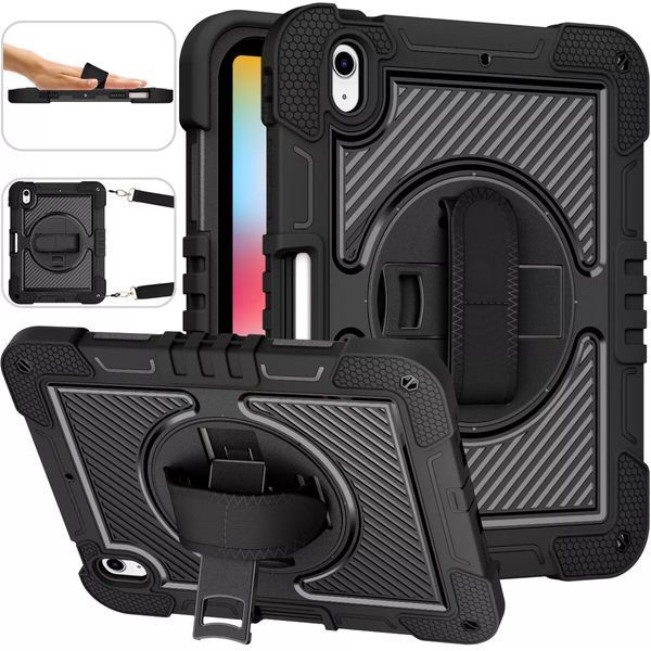 PC + TPU чехол Carbon Armor Cover Tablet на Apple iPad Mini 6 (8.3") / черный 099537 фото