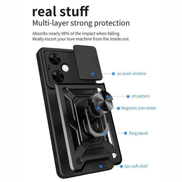 PC + TPU чехол Camshield armor для Oneplus Nord N30 / красный 100335 фото