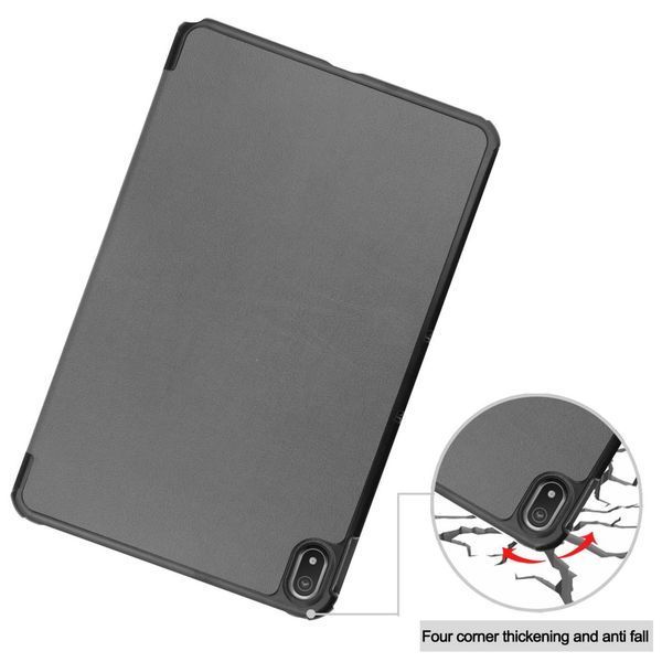 Шкіряний чохол-книжка Crazy Horse для Nokia T20 сірий 90041 фото