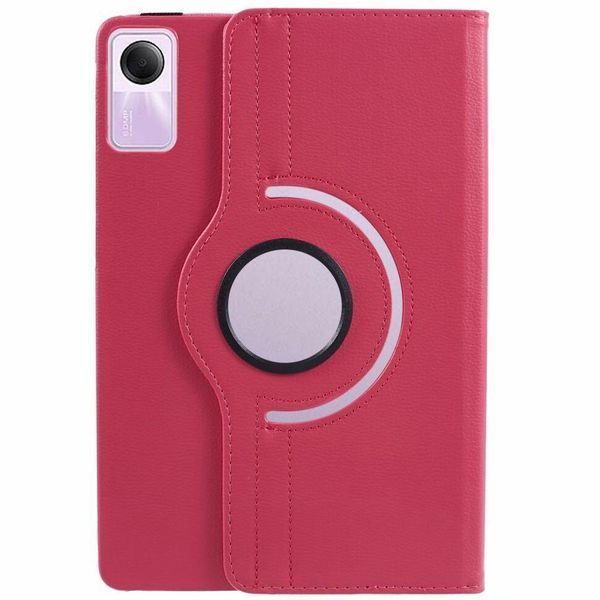 Шкіряний чохол-книжка 360 на Xiaomi Redmi Pad SE (11") / малиновий 093010 фото