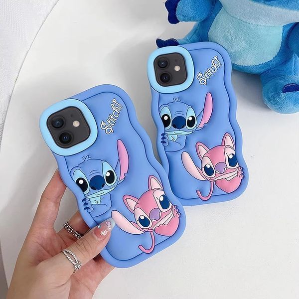 Чехол резиновый Lilo & Stitch case на iPhone XR / голубой 098103 фото