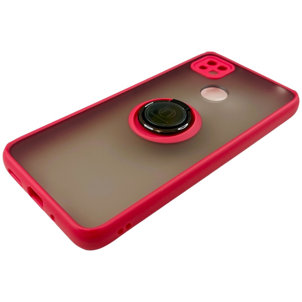 TPU чохол накладка Matte Ring Magnit для Xiaomi Redmi 10A (наредмі 10а) червоний 085630 фото