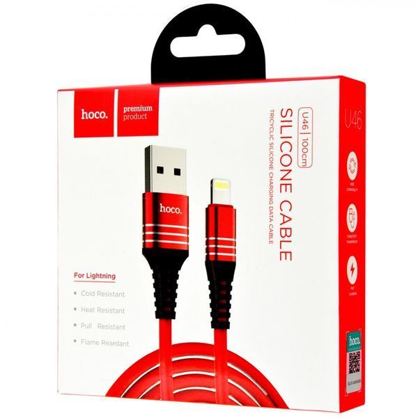 Hoco U46 Tricyclic Lightning Cable (1m) (2 цвета) 16904 фото