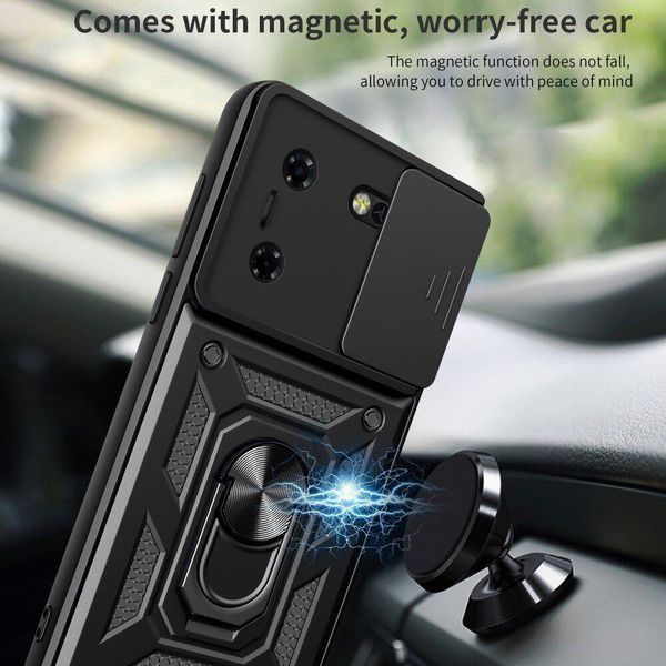 PC + TPU чохол Camshield armor для Tecno Pova 5 / синій 094592 фото