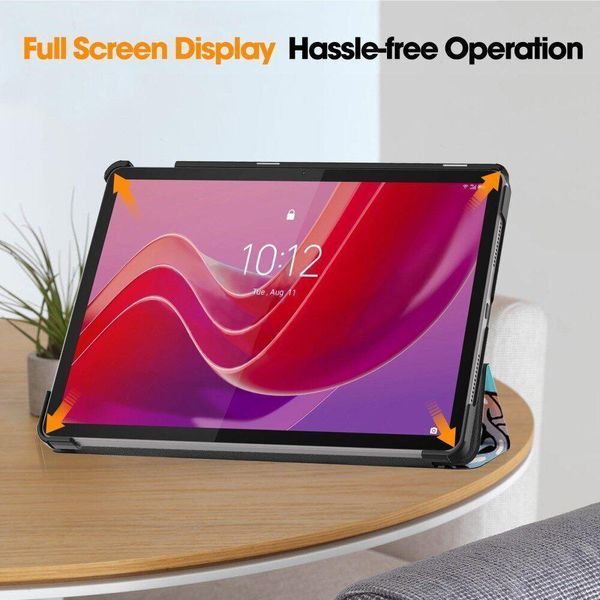 Кожаный чехол книжка Crazy Horse для Lenovo Xiaoxin Pad 2024 (11") / graffiti 094726 фото