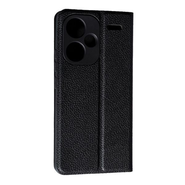 Шкіряний чохол-книжка Fibra case на Xiaomi Redmi Note 13 Pro Plus (5G) / чорний 09588 фото