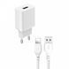 СЗП XO L99 + кабель Lightning (1 USB 2.4 A) білий 87165 фото 3