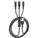 USB кабель Hoco X25 Soarer 3in1 (Lightning, micro USB, Type-C 1m) черный 86068 фото 1