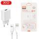 СЗП XO L99 + кабель Lightning (1 USB 2.4 A) білий 87165 фото 1