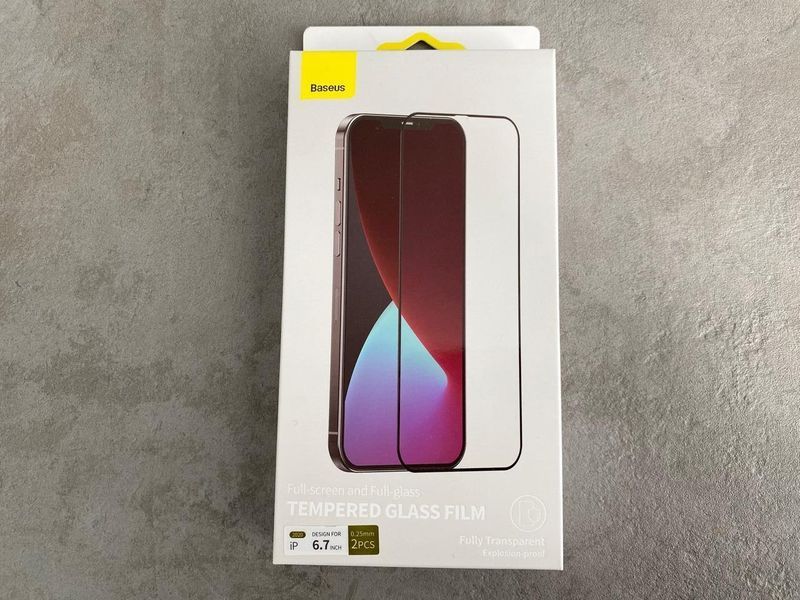 Захисне скло Baseus 0.25 mm для Apple iPhone 12 Pro Max (2 в комплекті) 083576 фото
