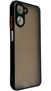 TPU чехол накладка Matte Color Case для Realme 10 4G черный 92649 фото