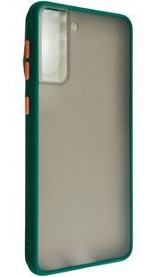 TPU чехол накладка Matte Color Case для Samsung Galaxy S21 Plus темно-зеленый 092199 фото