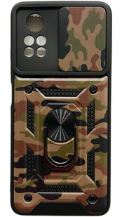 PC + TPU чехол Camo на Poco X4 Pro 5G (на поко х4 про) коричневый 086218 фото