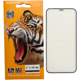 Защитное стекло Borofone для iPhone 12 Pro Max (на айфон 12 про макс) черный 086268 фото