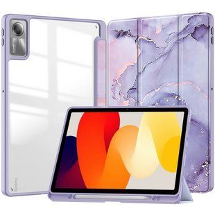 Чохол книжка Marble case на планшет Xiaomi Redmi Pad SE (11") / фіолетовий 098820 фото
