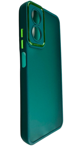 TPU чохол Luxury Metal Lens на Oppo A17 зелений 088438 фото