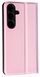 Кожаный чехол книжка Fibra case на Samsung Galaxy S25 / розовый 202124 фото 2