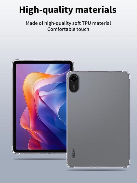 Протиударний силіконовий чохол WXD на планшет Xiaomi Redmi Pad 2 (11") / прозорий 099988 фото
