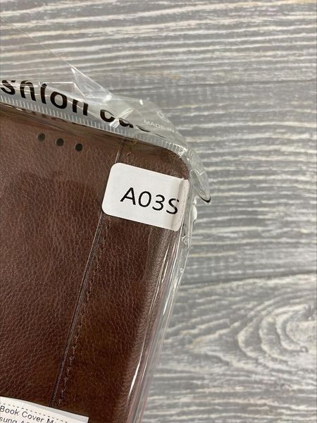 Чехол книжка New Elegant для Samsung Galaxy A03s (на самсунг а03с) коричневый 084395 фото