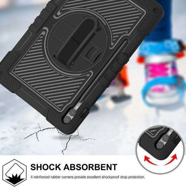 PC + TPU чохол Carbon Armor Cover Tablet на Samsung Galaxy Tab S9 FE (10.9") / малиновий 097690 фото