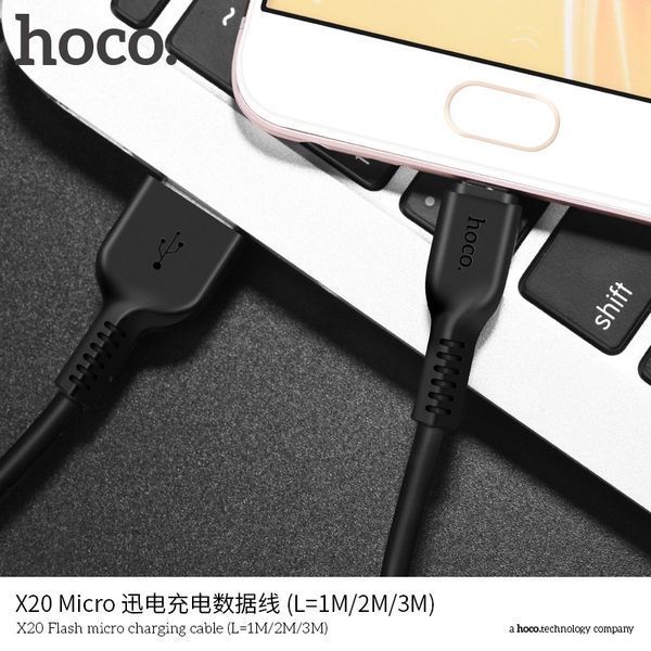USB-кабель Hoco X20 Flash (2 кольори) 51551 фото