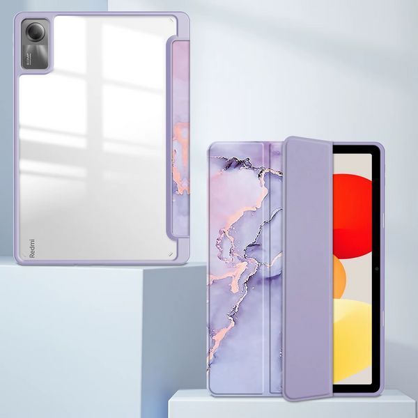 Чохол книжка Marble case на планшет Xiaomi Redmi Pad SE (11") / фіолетовий 098820 фото