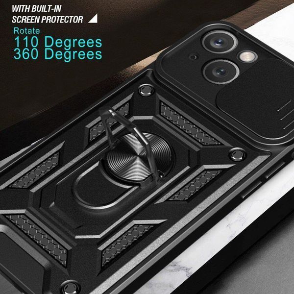 PC + TPU чохол Camshield armor для iPhone 15 / чорний 093650 фото