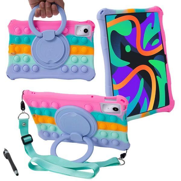 Чехол Pop it case на планшет Xiaoxin Pad 2024 (11") / multicolored powder 098386 фото