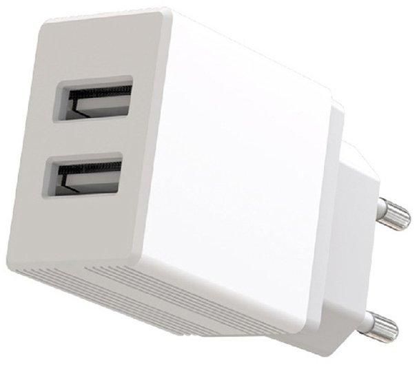 СЗП XO L75 + кабель MicroUSB (2 USB 2.4 A) білий 87167 фото