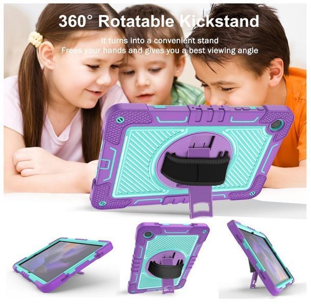 PC + TPU чохол Carbon Armor Tablet на планшет Samsung Galaxy Tab A9 (8.7") / фіолетовий 200894 фото