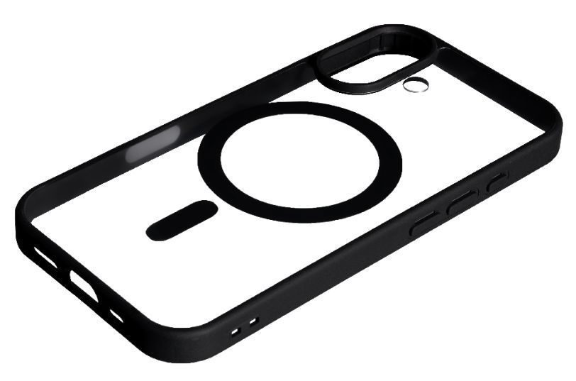 Чехол TPU+PC Color с поддержкой Magsafe для Apple iPhone 16 / black 200818 фото