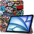 Кожаный чехол книжка Crazy Horse на планшет iPad Air 13 (2024) 13" / graffiti