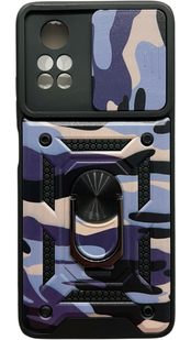 PC + TPU чехол Camo на Poco X4 Pro 5G (на поко х4 про) фиолетовый 086219 фото