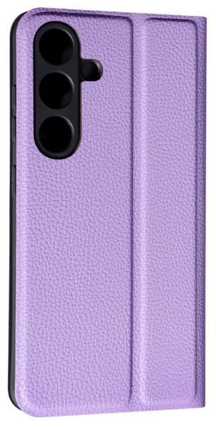 Кожаный чехол книжка Fibra case на Samsung Galaxy S25 / фиолетовый 202125 фото