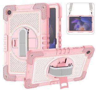 PC + TPU чохол Carbon Armor Tablet на планшет Samsung Galaxy Tab A9 (8.7") / рожевий 200895 фото